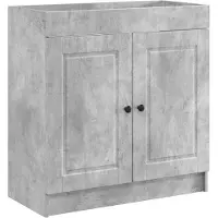 vidaXL Badkamer onder Wastafel Kast Betongrijs 56 x 37,5 x 81 cm