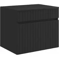 vidaXL Wandgemonteerde Badkamerkast Zwart 59 x 44,5 x 50 cm