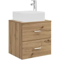 vidaXL Wandgemonteerde wastafel van een meubel Artisanaal eiken