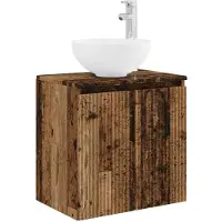 vidaXL Wandgemonteerde wastafel van een meubel Oud hout