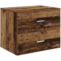 vidaXL Wandgemonteerde Badkamerkast Oud hout 62,5 x 44,5 x 50 cm