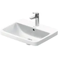 Duravit Inbouwwastafel no.1 met kraangat met overloop 55x43.5x17.5 cm hoogglans wit