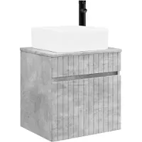 vidaXL Wandgemonteerde wastafelmeubel Betongrijs 49 x 41 x 63 cm