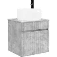 vidaXL Wandgemonteerde wastafelmeubel Betongrijs 49 x 44,5 x 66 cm