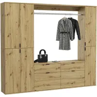 Ebuy24 Kledingkast Projekt X Emob - Artisan Oak - 212x193x34 Cm