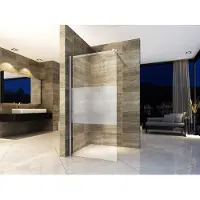 Aloni Pure Inloopdouche Half Matglas 90cm Met Antikalk & Chroom Profiel - Veiligheidsglas - Douche - 5404024102941