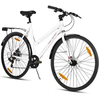 Hiland VELO Dames Racefiets - 700C - 7 Versnellingen - Lichtgewicht Aluminium Frame - Mechanische Schijfremmen - Stadsfiets / Commuter Bike