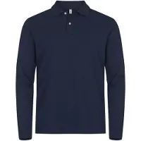Clique Stretch Premium Polo L/S Heren Dark Navy maat S heren