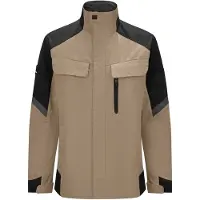 FHB Andrea Werkjack Dames Beige-Zwart maat 2XL dames