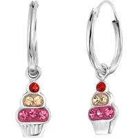 Lucardi Oorbellen 'Statement' geel / pink / zilver