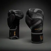 Venum Matupa Bokshandschoenen Zwart/Grijs/Goud – PU - 14oz– voor Boksen, Kickboksen en Muay Thai