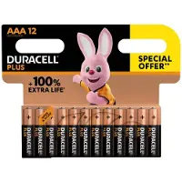 Duracell Alkaline Batterijen Plus AAA - 12 stuks