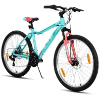 Hiland Mountainbike Dames - 27 Inch - 18 Versnellingen - Lichtgewicht Aluminium Frame - Verende Voorvork - Dubbele Schijfremmen