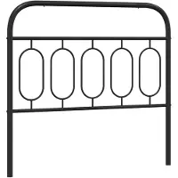 vidaXL Vervangend hoofdbord 100 cm metaal zwart