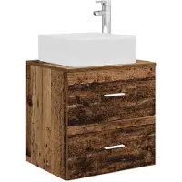 vidaXL Wandgemonteerde wastafel van een meubel Oud hout