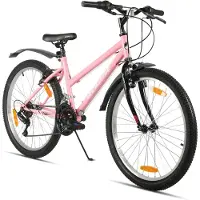 Hiland Mountainbike 24 Inch - Meisjes & Dames MTB - 18 Versnellingen - Stevig Staal - V-brakes
