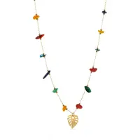 Luxenter Multicolour Zirkonia collier afgewerkt in 18K geel goud - Ilonda