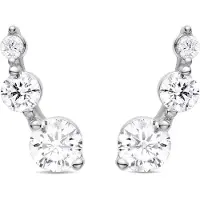 Luxenter Oorbellen 'Lyar' zilver / transparant
