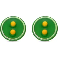 Luxenter Oorbellen 'Lyros' geel / grasgroen / zilver