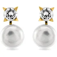Luxenter Oorbellen 'Essential' goud / transparant / parelwit