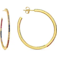 Luxenter oorbellen met glanzende 18k gouden afwerking zirkonia - Macare