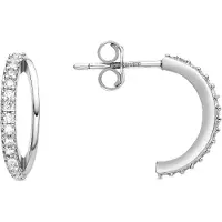 Luxenter Rhodium Plated Briljant Zirkonia Oorbellen - Makon