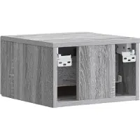 vidaXL Wandgemonteerde Zijtafel Grijs Sonoma 34,5 x 33 x 20 cm