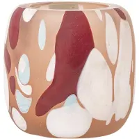 Bloomingville Kandelaar gerecycled glas roze Karan 9cm