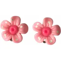 Charme Bijoux Clip oorbellen licht roze bloem kinderen