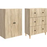 vidaXL Kast Set 2 st Bewerkt hout
