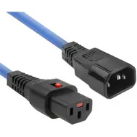 ACT AK5199 Netsnoer C13 IEC Lock | C14 | Blauw | 1,5 meter