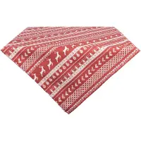 Clayre & Eef Tafelkleed 100x100 cm Rood Katoen Hert