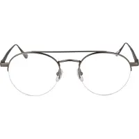 Web Heren bril - - Titanium - 51/20/145 - Matte Gunmetal - Volle monturen - Casual stijl - Rond