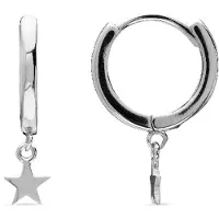 Luxenter 925 Sterling zilveren gerhodineerde oorbellen - Ster