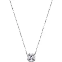 Luxenter Sterling Zilver 925 Ketting met Gerhodineerd Briljant Zirkonia - Dyadu