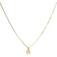 Luxenter Luxeketting met glanzende zirkonia 18k goud afwerking - Alfabet
