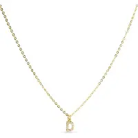 Luxenter Luxeketting met glanzende zirkonia 18k goud afwerking - Alfabet