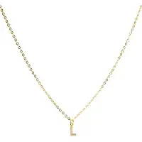 Luxenter Luxeketting met glanzende zirkonia 18k goud afwerking - Alfabet
