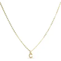 Luxenter Luxeketting met glanzende zirkonia 18k goud afwerking - Alfabet