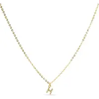 Luxenter Luxeketting met glanzende zirkonia 18k goud afwerking - Alfabet