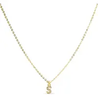 Luxenter Luxeketting met glanzende zirkonia 18k goud afwerking - Alfabet