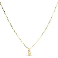 Luxenter Luxeketting met glanzende zirkonia 18k goud afwerking - Alfabet