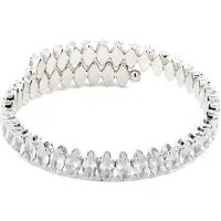 Luxenter armband met glanzende zirkonia zilverkleurige afwerking - Comega