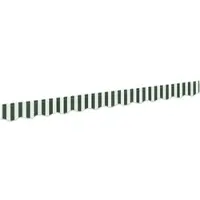 vidaXL vervangende markies volant Groen en Wit 330 x 20 cm Polyester