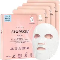 STARSKIN Close-Up 4x40g, Kokos Bio-Cellulose Verstevigende Gezichtsmasker voor Elke Huidtype