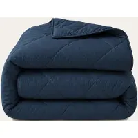 HappyBed Dekbed zonder overtrek 200x200 - Bedrukt dekbed zonder hoes - Hoesloos Dekbed met Print - Wasbaar - Tweepersoonsdekbed - Midnight Navy