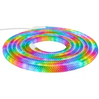 Briloner LED lichtslang RGBIC, wit, lengte 5 meter, USB dimbaar, wit / opaal, Werkkamer / Kantoor, Kunststof, Modern