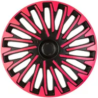 Autostyle 4-Delige Wieldoppenset Soho 16-inch zwart/roze Zwart