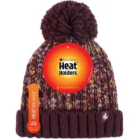 Heat Holder - Thermische warme bobbelhoed voor dames - Wijn