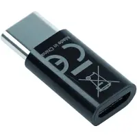 Fontastic 250859 Micro-USB naar USB-C Adapter - Zwart